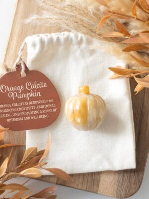 Pumpkin Shaped Orange Calcite Crystal