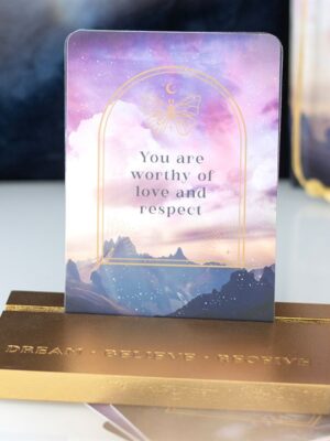 Ethereal Affirmation Cards with Wooden Stand