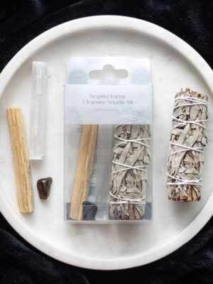 Negative Energy Smudge Kit with Hematite