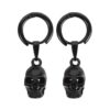 Black Stainless Steel Skull Earrings