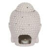 Large Grey Buddha Head Oil Burner and Wax Warmer