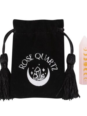 5cm Rose Quartz Moon Phase Crystal Point