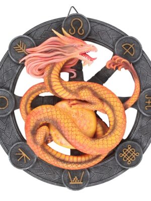 Litha Dragon Resin Wall Plaque by Anne Stokes