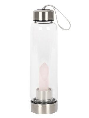 Rose Quartz Purifying Glass Water Bottle
