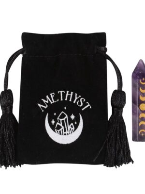 5cm Amethyst Moon Phase Crystal Point