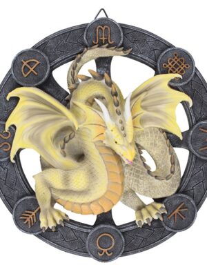 Mabon Dragon Resin Wall Plaque by Anne Stokes