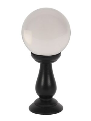 Small Clear Crystal Ball on Stand