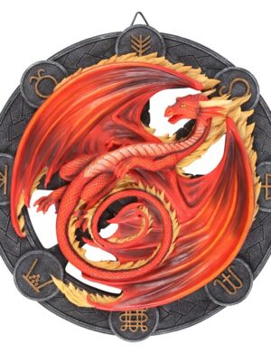 Beltane Dragon Resin Wall Plaque by Anne Stokes