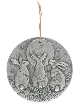 Silver Effect Moon Shadows Plaque by Lisa Parker