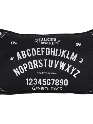 Small Rectangular Black and White Talking Board Cushion