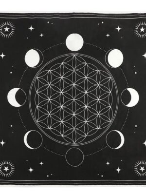 Moon Phase Crystal Grid Altar Cloth