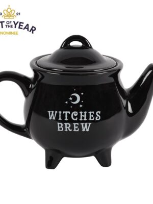 Witches Brew Black Ceramic Tea Pot