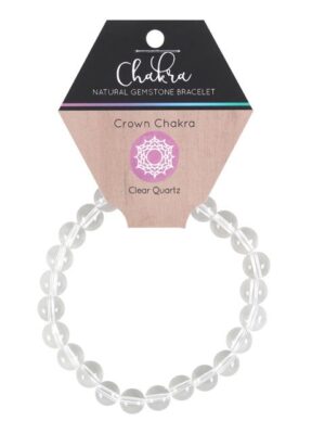 Crown Chakra Clear Quartz Gemstone Bracelet