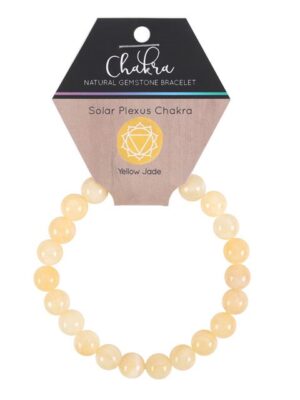 Solar Plexus Chakra Yellow Jade Gemstone Bracelet