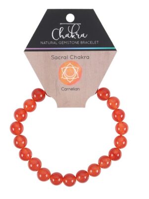 Sacral Chakra Carnelian Gemstone Bracelet