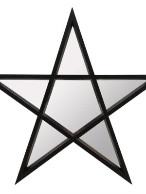 Black Framed Pentagram Mirror