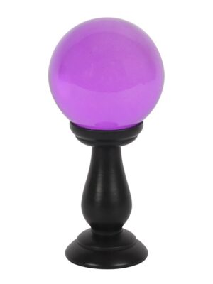 Small Purple Crystal Ball on Stand