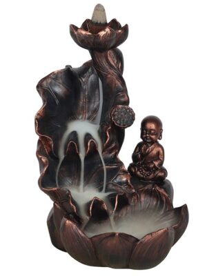 Bronze Effect Buddha Backflow Incense Burner