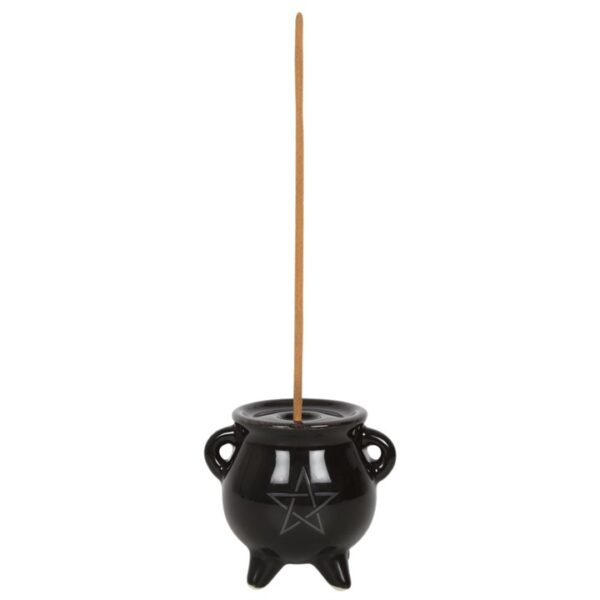 Pentagram Cauldron Ceramic Incense Holder