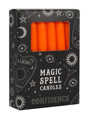 Set of 12 Orange 'Confidence' Spell Candles
