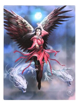 19x25cm Air Element Sorceress Canvas Plaque by Anne Stokes