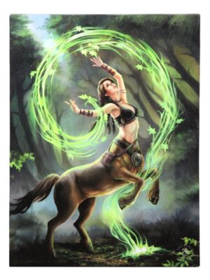19x25cm Earth Element Sorceress Canvas Plaque by Anne Stokes