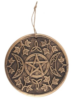 Bronze Terracotta Triple moon plaque