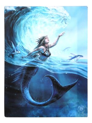 19x25cm Water Element Sorceress Canvas Plaque by Anne Stokes