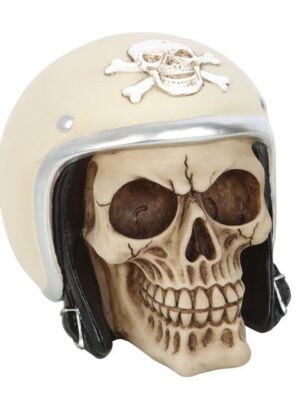 Skull Ornament with Helmet