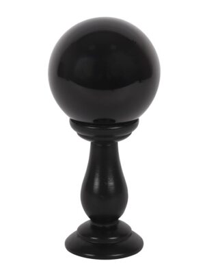 Small Black Crystal Ball on Stand
