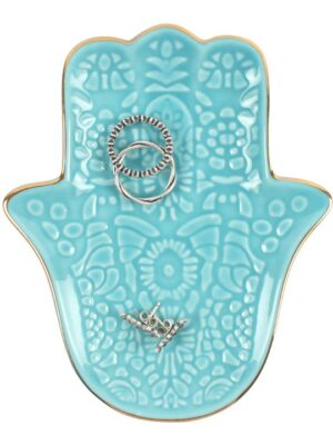 Turquoise Hamsa Hand Jewellery Dish