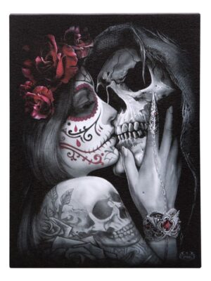 19x25cm Dead Kiss Canvas Plaque by Spiral Direct