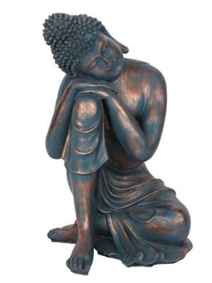 Blue Hands on Knee Buddha
