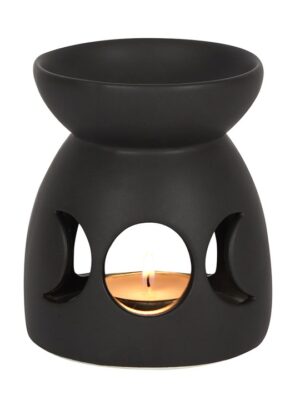 Black Triple Moon Cut Out Oil Burner