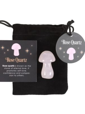 Magical Rose Quartz Crystal Mushroom