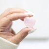 I Love You Rose Quartz Crystal Heart in a Bag