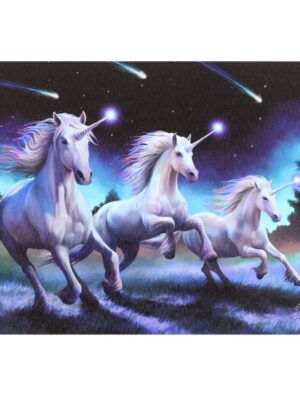 25x19cm Shooting Stars Canvas Plaque by Anne Stokes