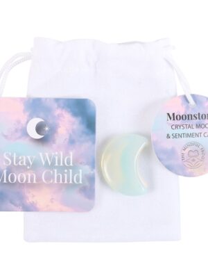 Stay Wild Opalite Crystal Moon in a Bag