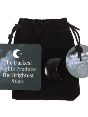 The Darkest Nights Black Obsidian Moon in a Bag