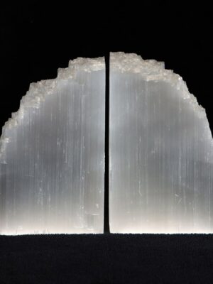 Selenite Crystal Bookends