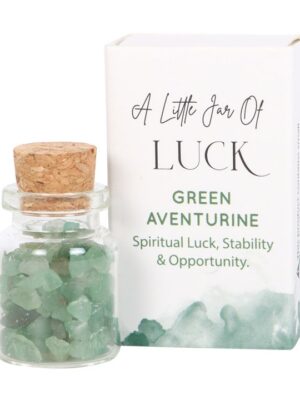 Jar of Luck Aventurine Crystal in a Matchbox