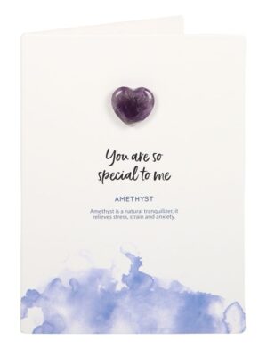Special To Me Amethyst Crystal Heart Greeting Card