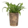 Moon Gazing Hare Bronze Terracotta Plant Pot by Lisa Parker