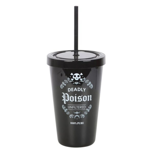 Deadly Poison Plastic Tumbler with Straw