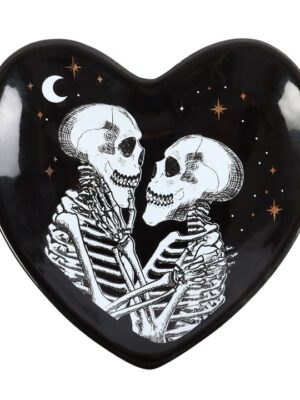 Skeleton Couple Heart Trinket Dish