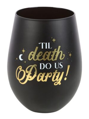 Til Death Do Us Party Stemless Wine Glass