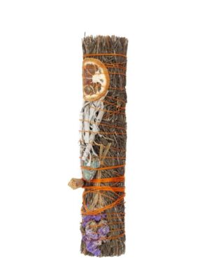 9in Ritual Wand Smudge Stick with Rosemary, Palo Santo and Aventurine