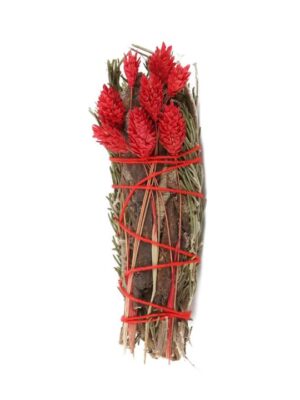 6in Ritual Wand Smudge Stick with Rosemary and Yerba Santa Sage