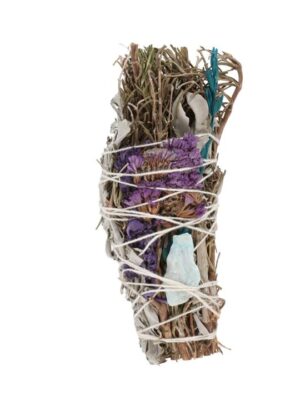 6in Ritual Wand Smudge Stick with Rosemary, Sage and Aventurine
