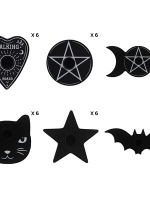 Pack of 36 Mixed Black Magic Spell Candle Holders